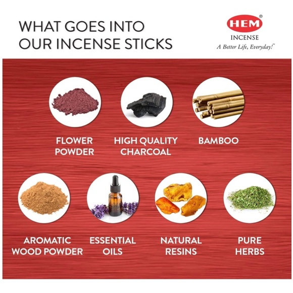 HEM Gulab Hexa  Three  Tubes x 20 Sticks = 60 Sticks plus Wooden Incense Holder - Picture 3 of 7
